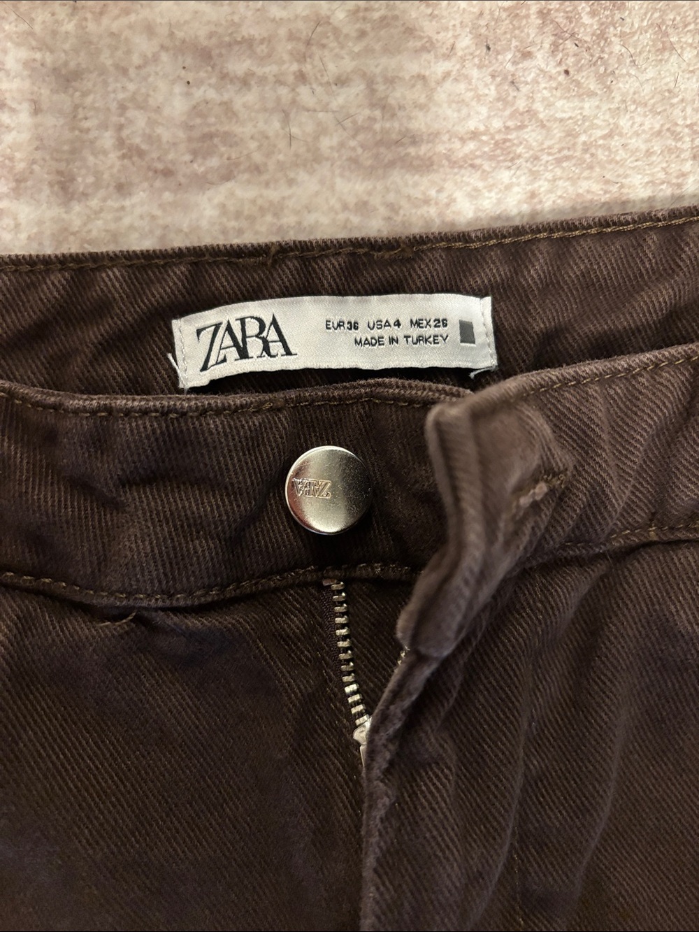 Zara Chocolate Brown Wide-Leg Jeans - Picture 2 of 3
